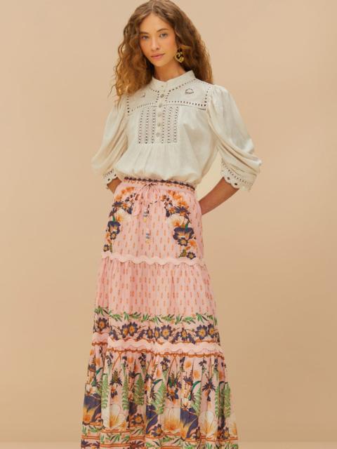FARM RIO Pink Dream Garden Maxi Skirt