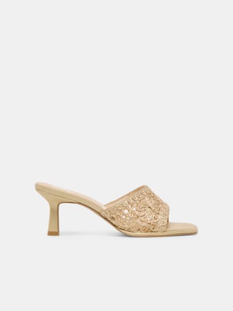 dolce vita MAYLAH HEELS LIGHT GOLD MACRAME