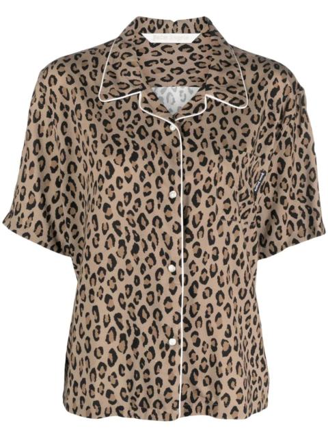 Palm Angels leopard-print shirt
