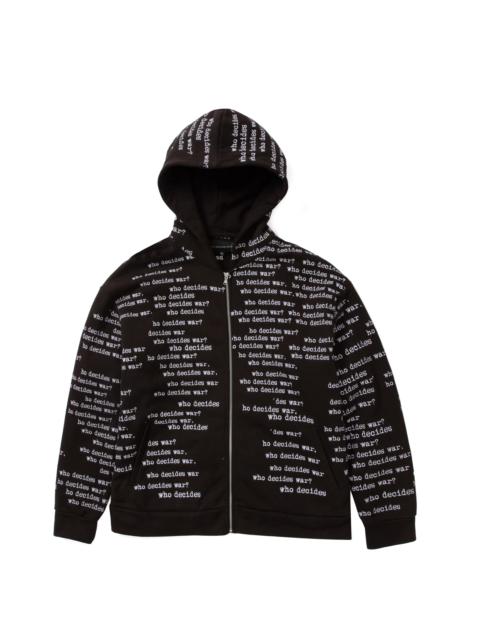 WHO DECIDES WAR WDW SCRIPTURE ZIPPER PULLOVER