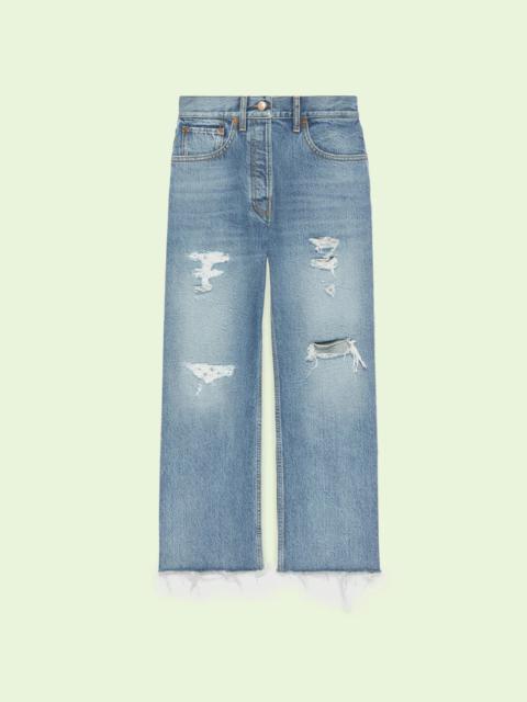 GUCCI Gucci Lovelight denim straight leg pant