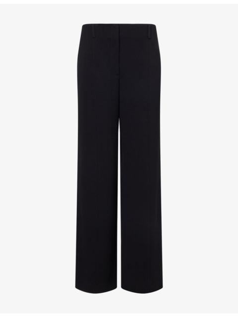 Theory Wide-Leg Stretch-Woven Knit Trousers