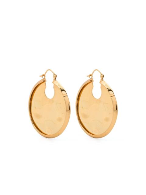 PATOU hammered-effect hoop earrings