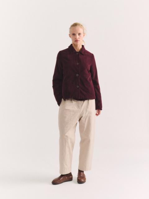 CASEY/CASEY PWET JACKET - PIN CORD - BURGUNDY