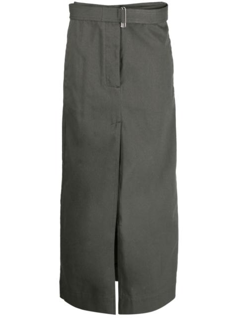 SA SU PHI belted cotton straight skirt