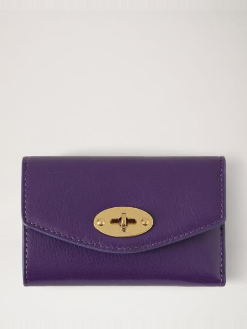 Mulberry Darley Folded Multi-Card Wallet Amethyst High Shine Leather