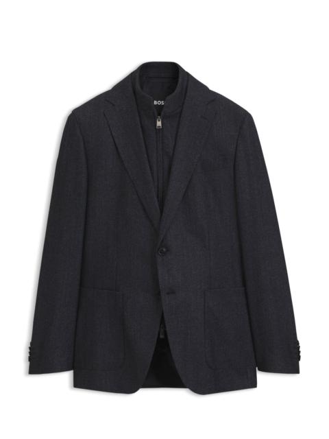 BOSS SLIM-FIT JACKET WITH ZIP-UP INNER