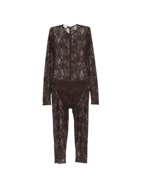 THE ANDAMANE The Andamane Sheila Lace-pattern Long-sleeve Jumpsuit