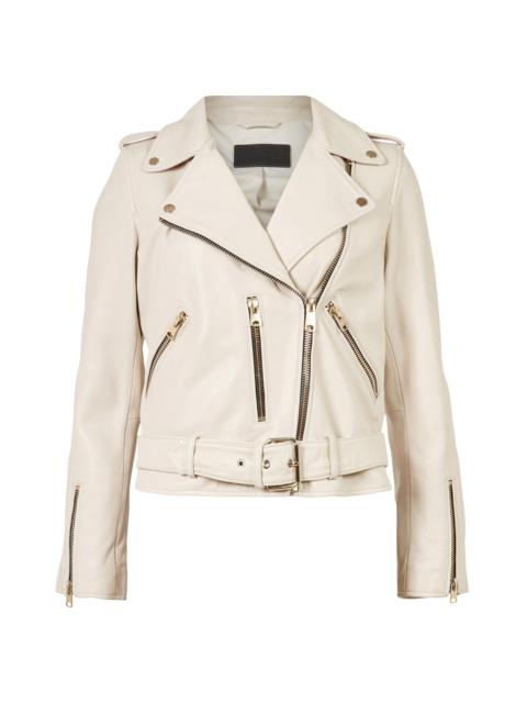 ALLSAINTS Women's Ayra Leather Biker Jacket - Ivory White