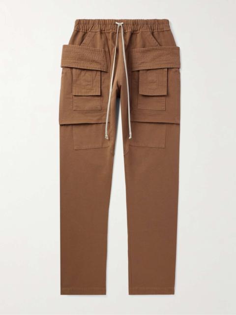 Rick Owens DRKSHDW Slim-Fit Straight-Leg Cotton-Twill Drawstring Cargo Trousers