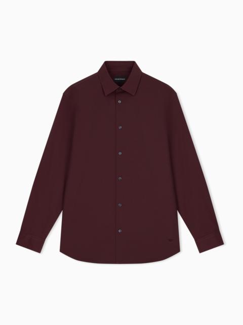 EMPORIO ARMANI REGULAR FIT SHIRT IN STRETCH FABRIC