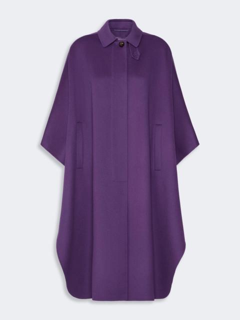 WEEKEND Max Mara WKSPAGGIO Wool-blend double fabric maxi cape - PURPLE
