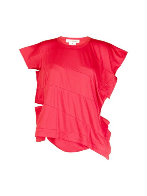 asymmetric panelled T-shirt