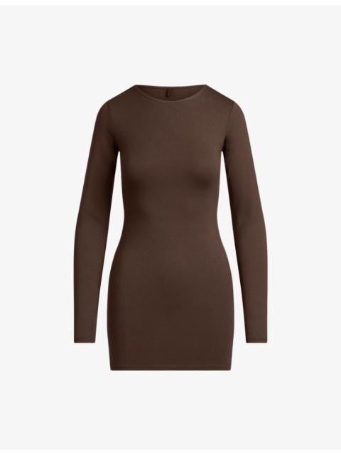 SKIMS Smooth Layers Crewneck Modal-Jersey Mini Dress
