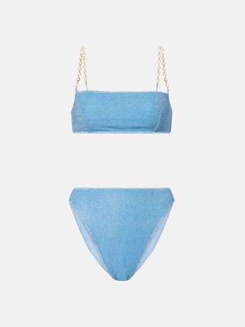 Oséree Lumière O Chain lamé bikini
