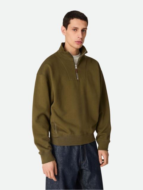 Bottega Veneta Cotton Fleece Zip Sweatshirt