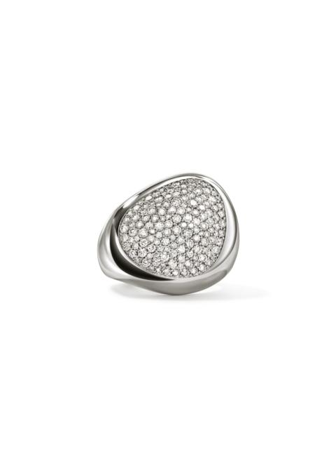 JOHN HARDY Pebble Ring, Sterling Silver, Diamonds