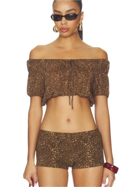 Frankies Bikinis Paulina Chiffon Blouse