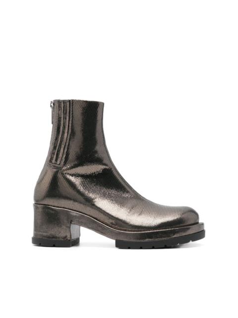 SAPIO lizard-skin effect boots