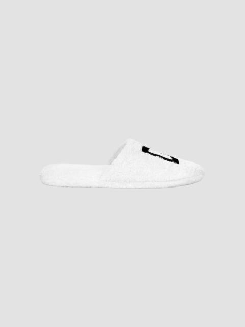 Dolce & Gabbana Men's DG Logo Embroidered Slippers - White