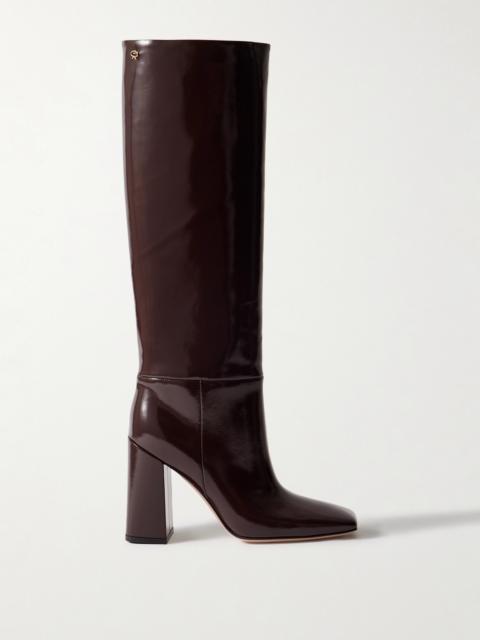 Gianvito Rossi Vanta 95 Patent-leather Knee Boots