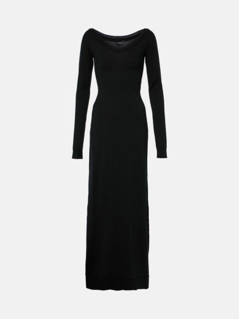 BALENCIAGA Wool-blend maxi dress