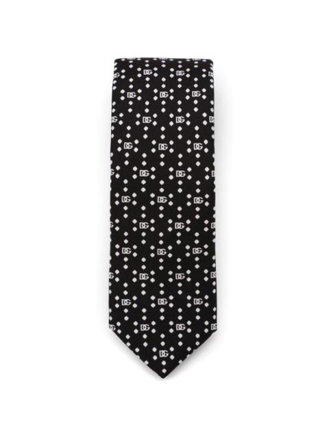Dolce & Gabbana logo-print silk tie