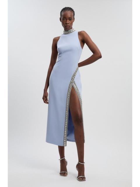 KAREN MILLEN Petite Crystal Embellished Woven Split Maxi