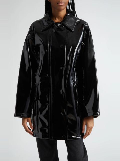 STAND STUDIO Maxxy Faux Patent Leather Raincoat