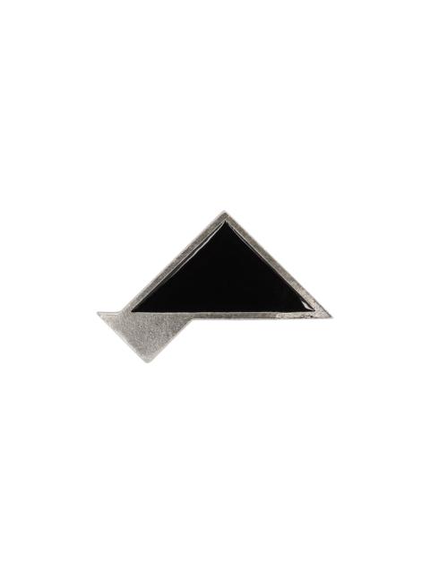 Saint Laurent Geometric Brooch 'Oxidized Silver'