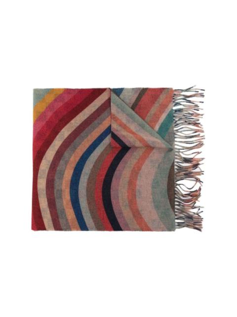 swirl-pattern print scarf
