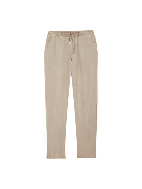 Vilebrequin Men Linen Pants Solid Mineral Dye