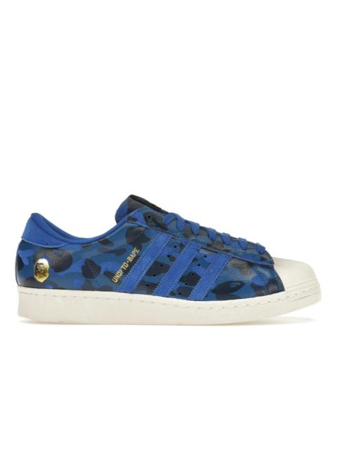 adidas Superstar 80s Undefeated Bape Blue Camo