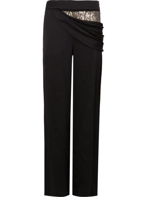 Monse sequin side drape trousers