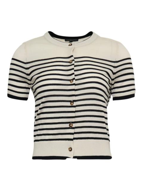 rag & bone Anne Short Sleeve Stripe Cardigan