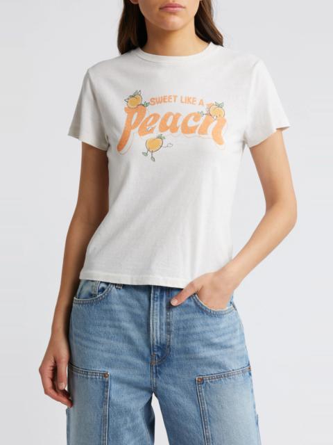 Peach Cotton Graphic T-Shirt