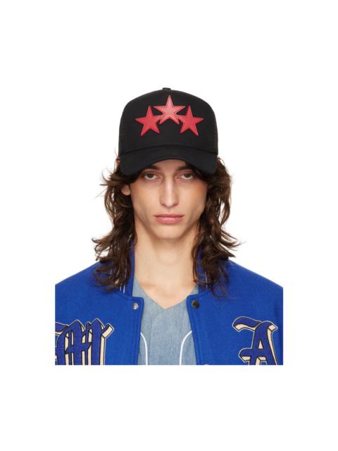 AMIRI Black & Red 3 Star Trucker Cap