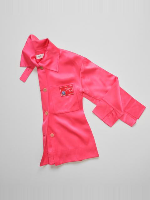 CELINE FLAT CHORE JACKET IN SATIN