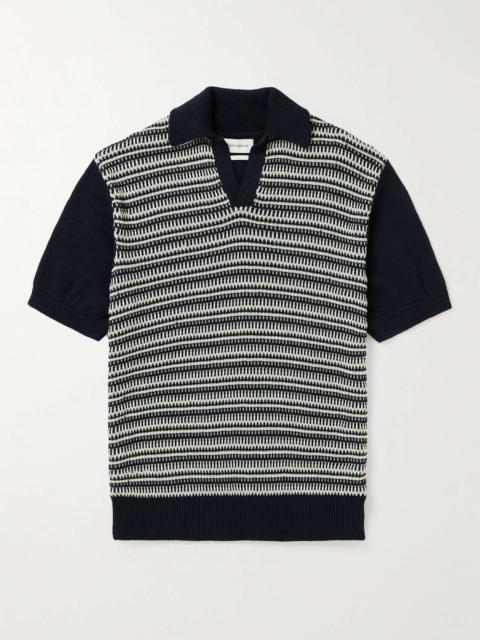 Oliver Spencer Penhale Organic Cotton-Jacquard Polo Shirt