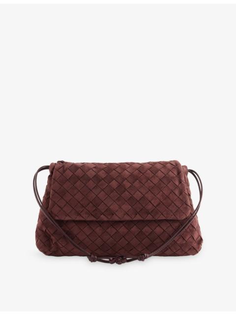 Bottega Veneta Giorno Intrecciato Suede Pouch