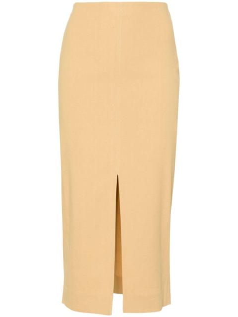 Mills front-slit skirt