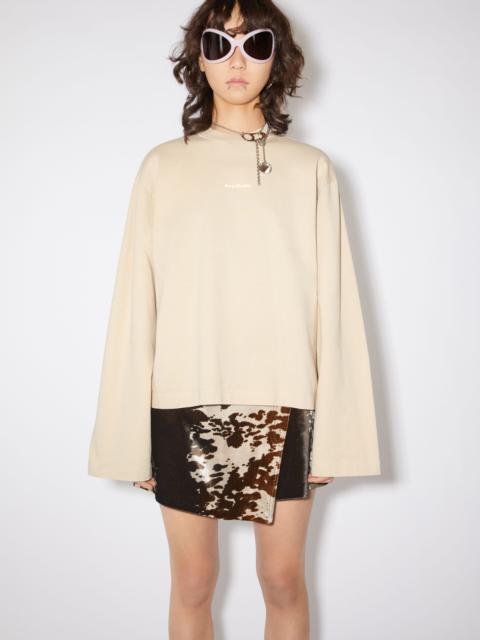 Acne Studios Logo long sleeve t-shirt - Beige