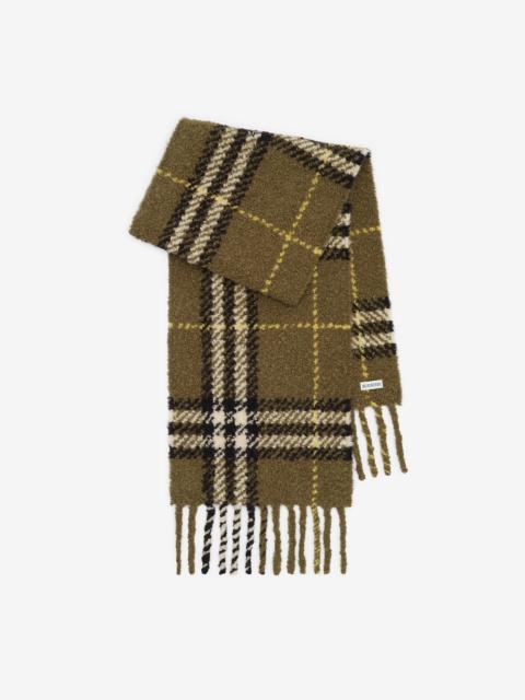 Burberry Check Alpaca Wool Blend Bouclé Scarf