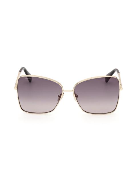 Max Mara Menton1 59mm Sunglasses in Gold /Gradient Smoke