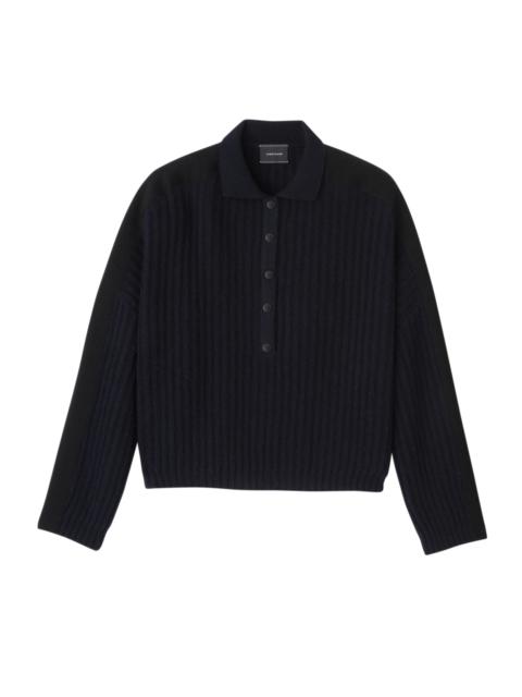 Longchamp Polo collar jumper Navy - Knit