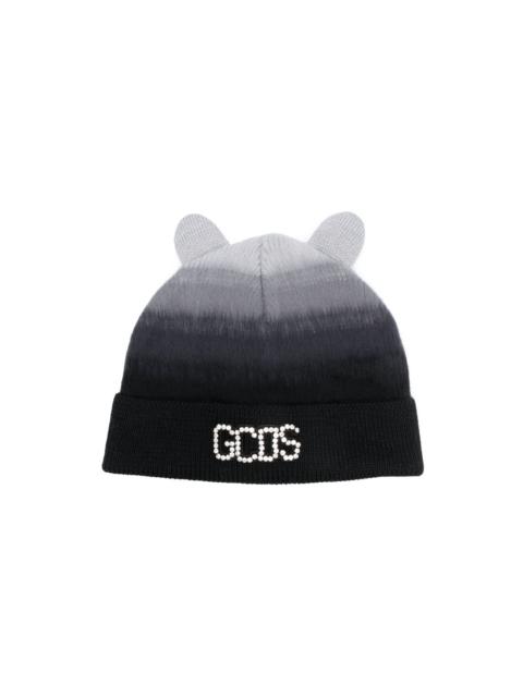 GCDS Teddy gradient-effect beanie