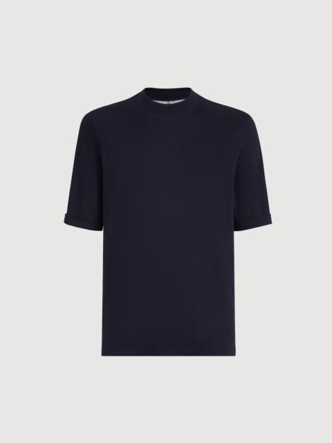 Brunello Cucinelli Cotton jersey mock neck T-shirt