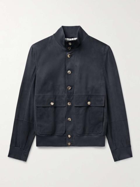 Suede Blouson Jacket