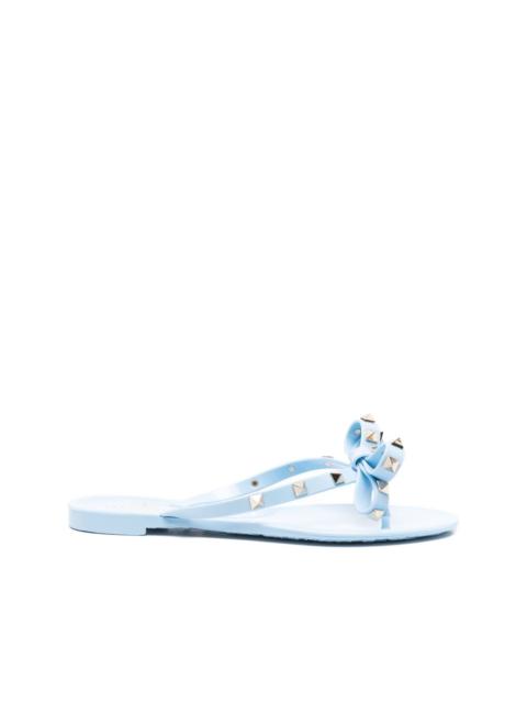 Valentino Rockstud bow-detail flip-flops