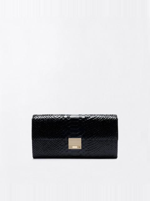 TOM FORD SEMI SHINY PRINTED PYTHON JEAN CLUTCH